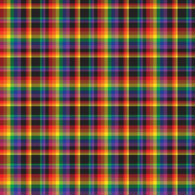 Gökkuşağı Ekoseli, kareli, ekose desenli moda tekstil ve grafikleri için uygun