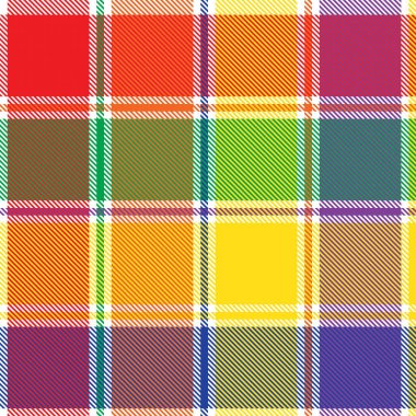 Gökkuşağı Ekoseli, kareli, ekose desenli moda tekstil ve grafikleri için uygun