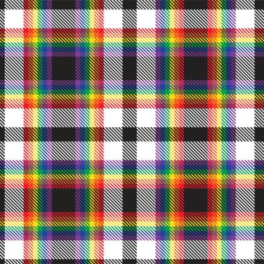 Gökkuşağı Ekoseli, kareli, ekose desenli moda tekstil ve grafikleri için uygun