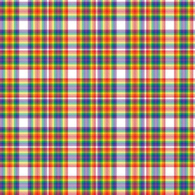 Gökkuşağı Ekoseli, kareli, ekose desenli moda tekstil ve grafikleri için uygun