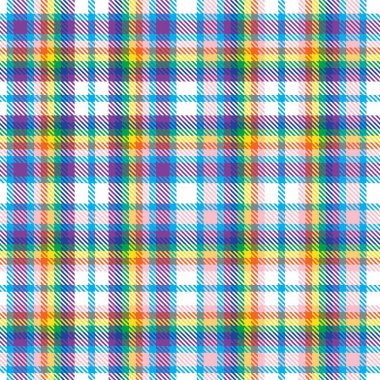 Gökkuşağı Pastel Ekoseli Moda tekstil ve grafikleri için kusursuz desen