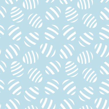 Bilgisayar grafikleri, moda tekstili vs. için Bebek Mavi Paskalya Yumurtası Kusursuz Deseni.