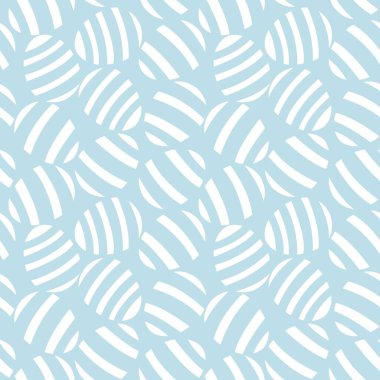 Bilgisayar grafikleri, moda tekstili vs. için Bebek Mavi Paskalya Yumurtası Kusursuz Deseni.