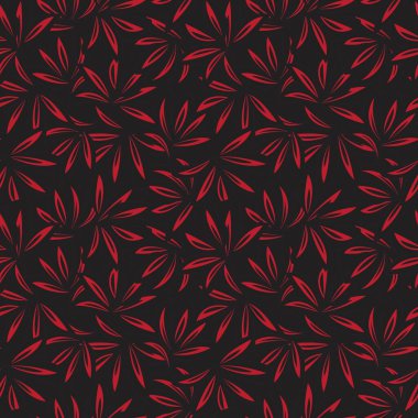 Moda baskıları, grafikler, arka planlar ve el sanatları için uygun kırmızı tropikal bitkisel bitki desenli arkaplan