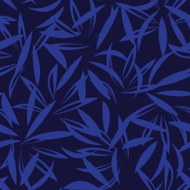 Moda baskıları, grafikler, arka planlar ve el sanatları için uygun mavi tropikal bitkisel bitki desenli arkaplan