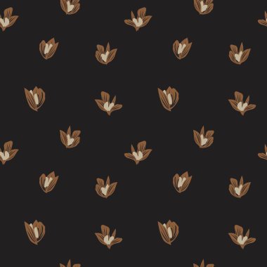 Kahverengi Taupe bitkisel bitki örtüsü desensiz arka plan moda baskıları, grafikler, arka planlar ve el sanatları için uygun