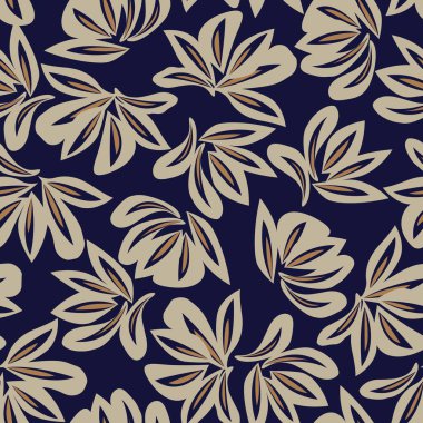 Kahverengi Taupe bitkisel bitki örtüsü desensiz arka plan moda baskıları, grafikler, arka planlar ve el sanatları için uygun