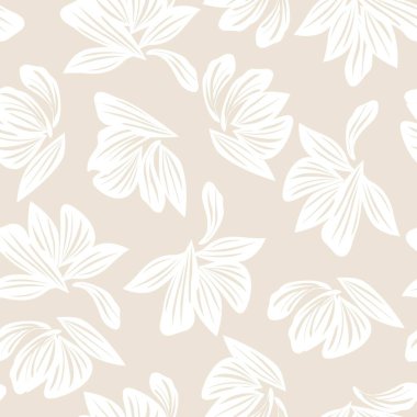 Kahverengi Taupe bitkisel bitki örtüsü desensiz arka plan moda baskıları, grafikler, arka planlar ve el sanatları için uygun