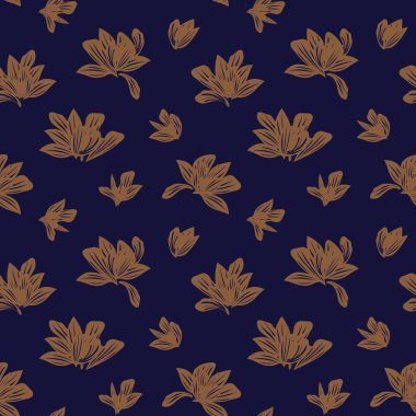 Kahverengi Taupe bitkisel bitki örtüsü desensiz arka plan moda baskıları, grafikler, arka planlar ve el sanatları için uygun