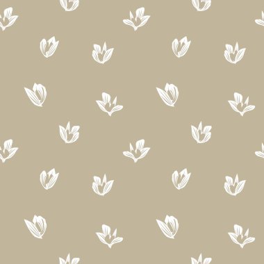 Kahverengi Taupe bitkisel bitki örtüsü desensiz arka plan moda baskıları, grafikler, arka planlar ve el sanatları için uygun