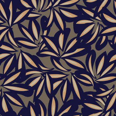 Kahverengi Taupe bitkisel bitki örtüsü desensiz arka plan moda baskıları, grafikler, arka planlar ve el sanatları için uygun