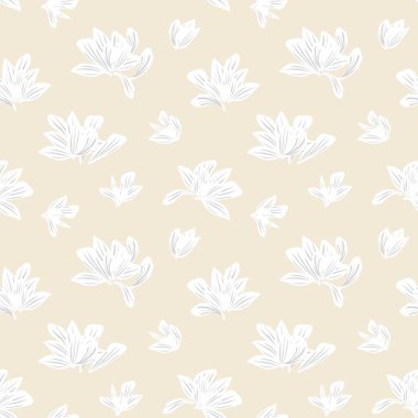 Kahverengi Taupe bitkisel bitki örtüsü desensiz arka plan moda baskıları, grafikler, arka planlar ve el sanatları için uygun