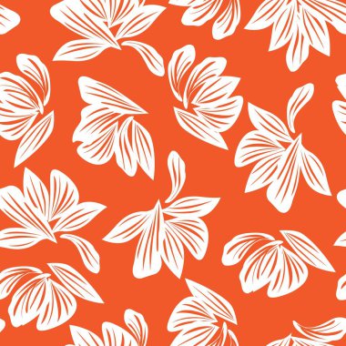 Portakallı bitkisel bitki desenli arka plan moda baskıları, grafikler, arka planlar ve el sanatları için uygun