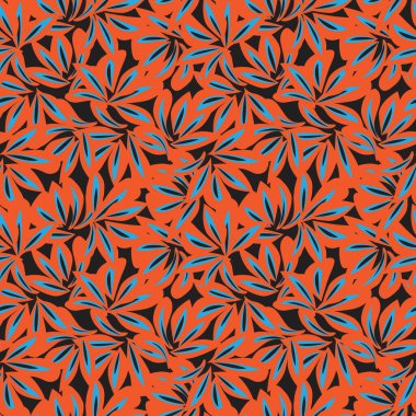 Portakallı bitkisel bitki desenli arka plan moda baskıları, grafikler, arka planlar ve el sanatları için uygun