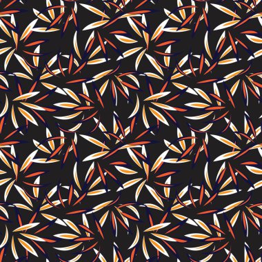 Portakallı bitkisel bitki desenli arka plan moda baskıları, grafikler, arka planlar ve el sanatları için uygun