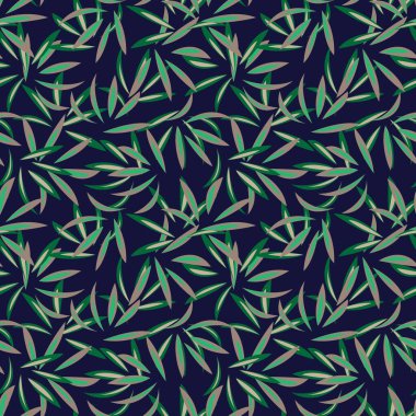 Yeşil bitkisel bitki örtüsü desensiz arka plan moda baskıları, grafikler, arka planlar ve el sanatları için uygun