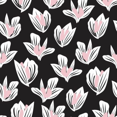 Moda baskıları, grafikler, arka planlar ve el sanatları için uygun Pembe Donanma Çiçeksiz desenli