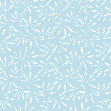 Gökyüzü mavisi bitkisel bitki desensiz arka plan moda baskıları, grafikler, arka planlar ve el sanatları için uygun