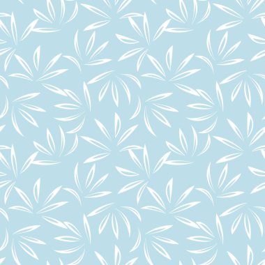 Gökyüzü mavisi bitkisel bitki desensiz arka plan moda baskıları, grafikler, arka planlar ve el sanatları için uygun