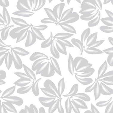 Beyaz bitkisel bitki desensiz arka plan moda baskıları, grafikler, arka planlar ve el sanatları için uygun