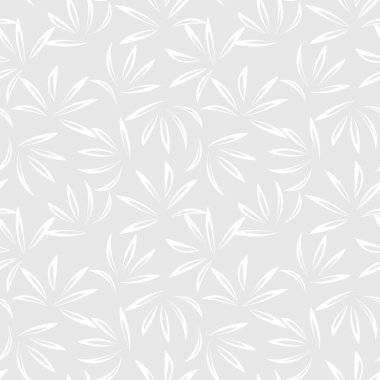 Beyaz bitkisel bitki desensiz arka plan moda baskıları, grafikler, arka planlar ve el sanatları için uygun