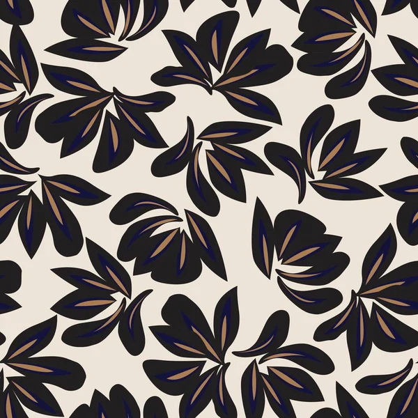 Kahverengi Taupe bitkisel bitki örtüsü desensiz arka plan moda baskıları, grafikler, arka planlar ve el sanatları için uygun