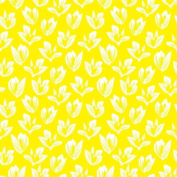 Sarı bitkisel bitki desenli arka plan moda baskıları, grafikler, arka planlar ve el sanatları için uygun