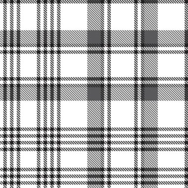 Moda tekstil ve grafikleri için uygun siyah ve beyaz desenli ekose desenli