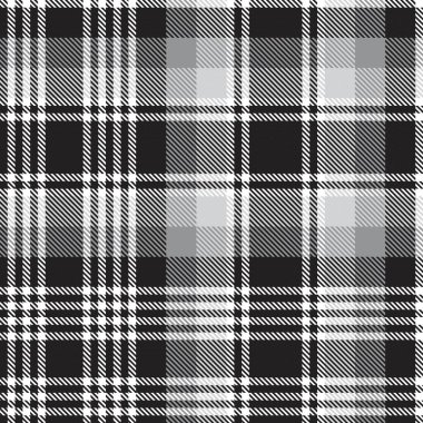 Moda tekstil ve grafikleri için uygun siyah ve beyaz desenli ekose desenli