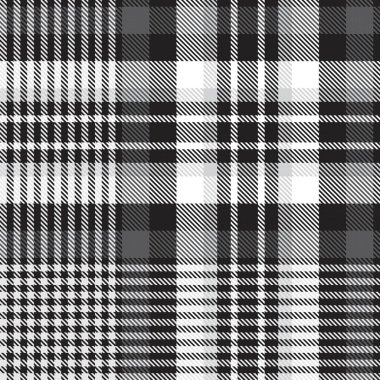 Moda tekstil ve grafikleri için uygun siyah ve beyaz desenli ekose desenli