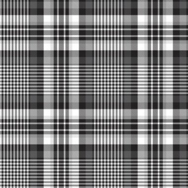 Moda tekstil ve grafikleri için uygun siyah ve beyaz desenli ekose desenli