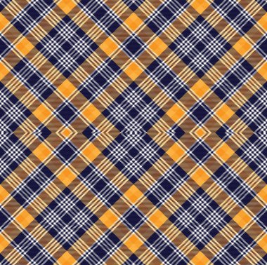 Moda tekstil ve grafikleri için uygun turuncu Argyle Ekose desenli desensiz desen tasarımı