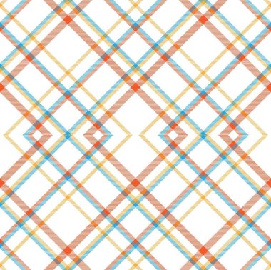 Moda tekstil ve grafikleri için uygun turuncu Argyle Ekose desenli desensiz desen tasarımı
