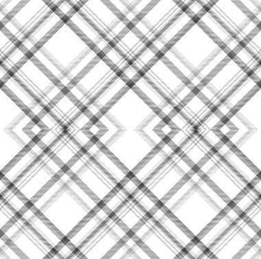 Siyah ve Beyaz Argyle Ekose Tartan. Moda tekstil ve grafikleri için uygun desensiz desen tasarımı.