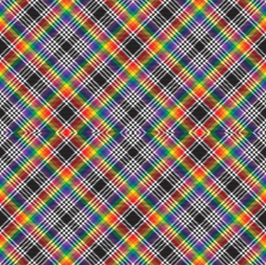 Gökkuşağı Argyle Ekose Tartan. Moda tekstil ve grafikleri için uygun desensiz desen tasarımı.