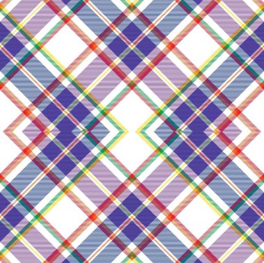 Gökkuşağı Argyle Ekose Tartan. Moda tekstil ve grafikleri için uygun desensiz desen tasarımı.