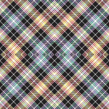 Gökkuşağı Argyle Ekose Tartan. Moda tekstil ve grafikleri için uygun desensiz desen tasarımı.