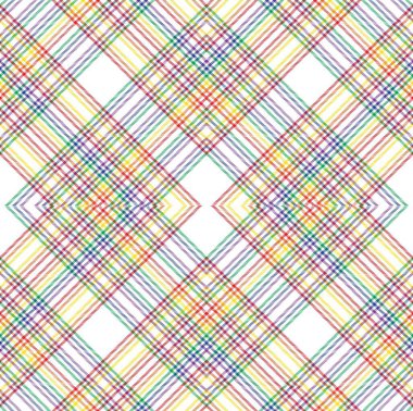 Gökkuşağı Argyle Ekose Tartan. Moda tekstil ve grafikleri için uygun desensiz desen tasarımı.