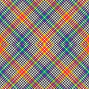 Gökkuşağı Argyle Ekose Tartan. Moda tekstil ve grafikleri için uygun desensiz desen tasarımı.