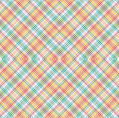 Gökkuşağı Pastel Argyle Ekoseli desensiz desen tasarımı moda tekstil ve grafikleri için uygun