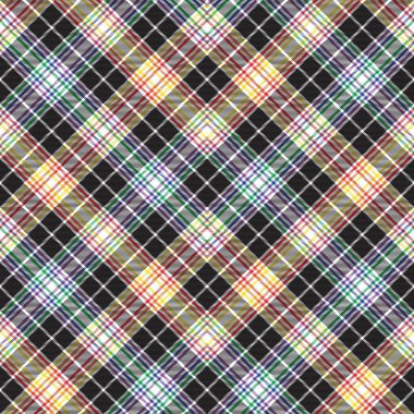 Gökkuşağı Sembol Ekoseli Tartan. Moda tekstil ve grafikleri için uygun desensiz desen tasarımı.