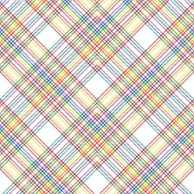 Gökkuşağı Sembol Ekoseli Tartan. Moda tekstil ve grafikleri için uygun desensiz desen tasarımı.