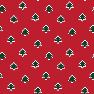 Web sitesi grafikleri ve moda tekstili için Noel Ağacı kusursuz desen tasarımı