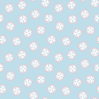 Pastel Noel Kar Taneleri web sitesi grafikleri ve moda tekstili için kusursuz desen tasarımı