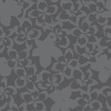 Siyah ve Beyaz Çiçek fırça darbeleri moda baskıları, grafikler, arka planlar ve el sanatları için pürüzsüz desenli arka plan