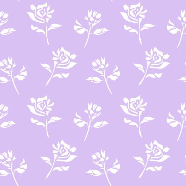 Pastel bitkisel bitki örtüsü desensiz arka plan moda baskıları, grafikler, arka planlar ve el sanatları için uygun