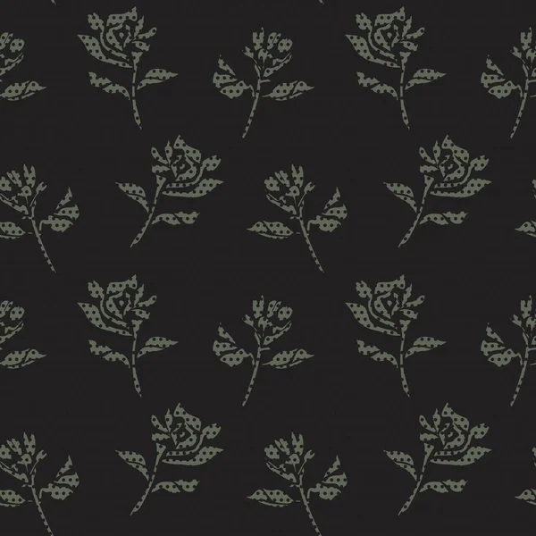Green Floral Botanischen Nahtlosen Muster Hintergrund Geeignet Für Mode Prints — Stockvektor