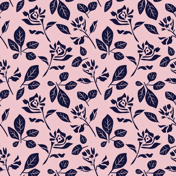 Pastel Floral Botanischen Nahtlosen Muster Hintergrund Geeignet Für Mode Prints — Stockvektor
