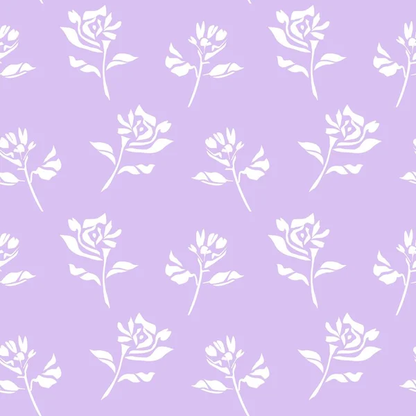 Fondo Patrón Sin Costura Botánico Pastel Floral Adecuado Para Estampados — Vector de stock