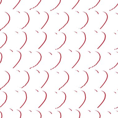 Kırmızı Kalp biçimli fırça darbesi moda tekstil ve grafikleri için kusursuz bir arka plan